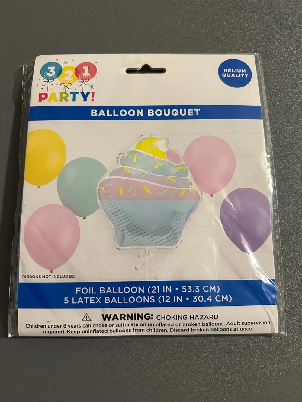 Pastel Cupcake Balloon Bouquet - Foil & Latex Party Balloons